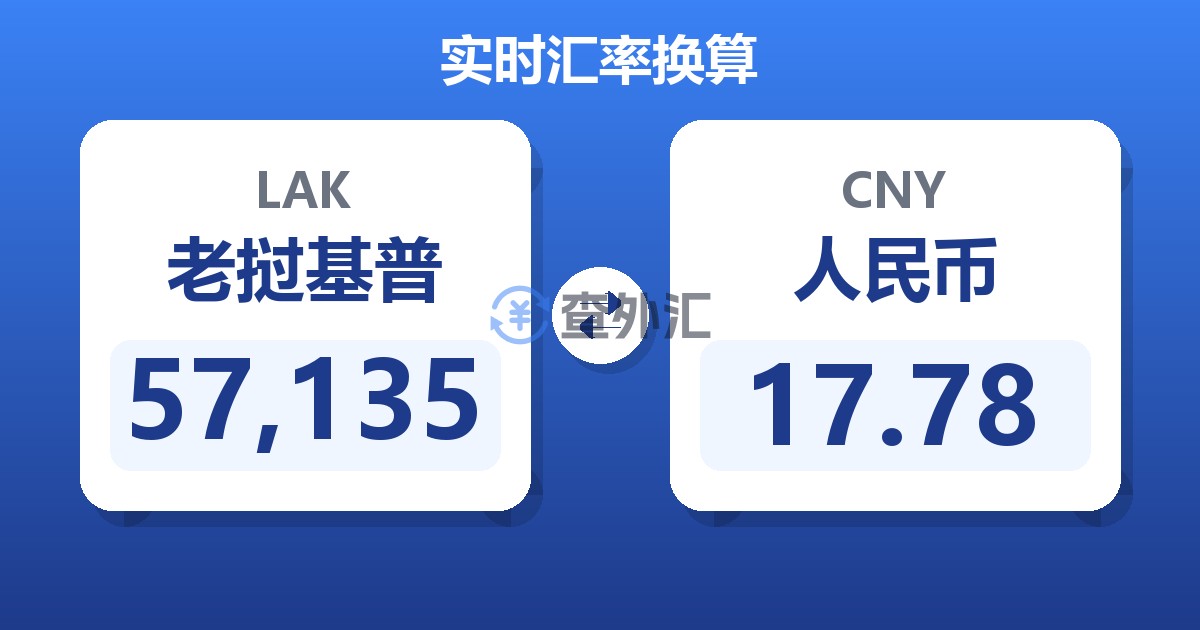 57,135老挝基普兑人民币