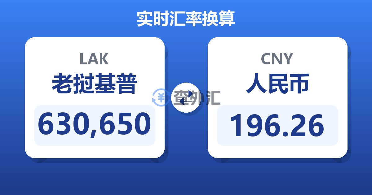 630,650老挝基普兑人民币