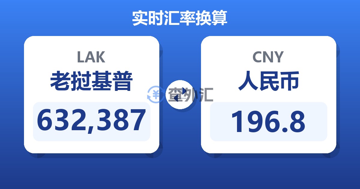 632,387老挝基普兑人民币