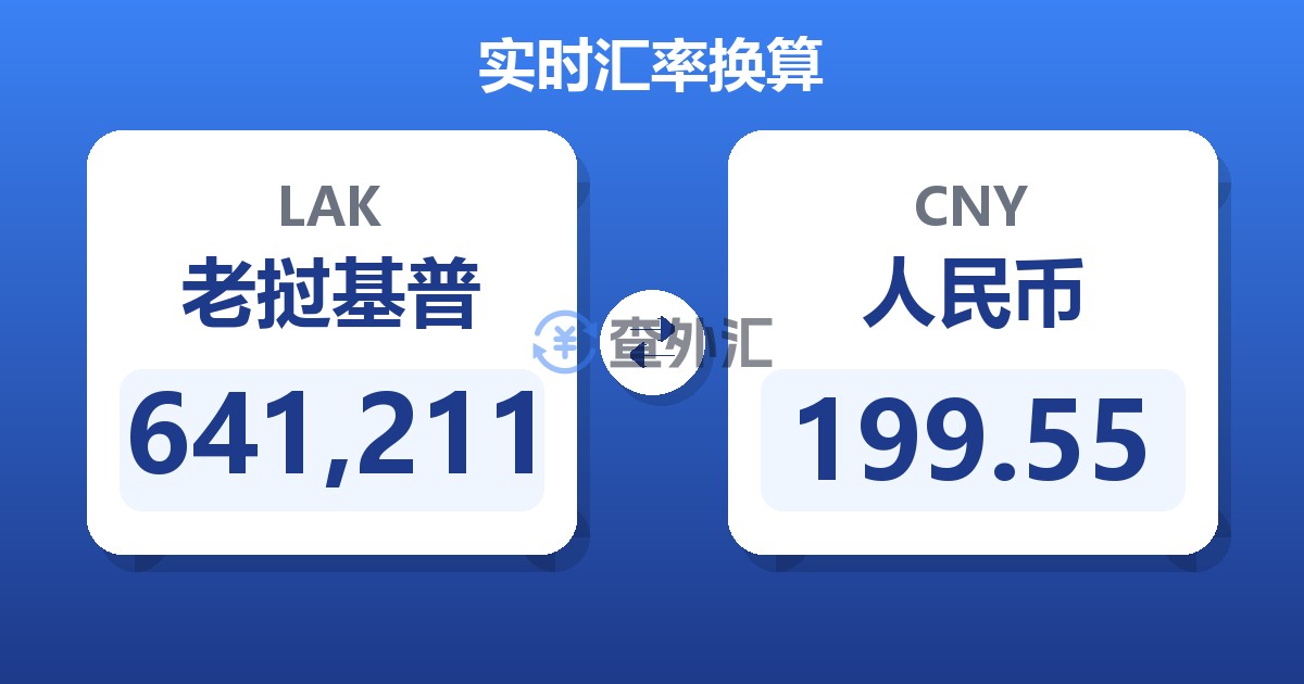 641,211老挝基普兑人民币