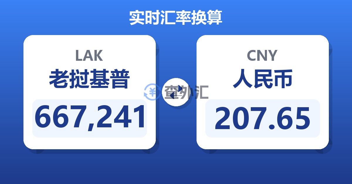 667,241老挝基普兑人民币