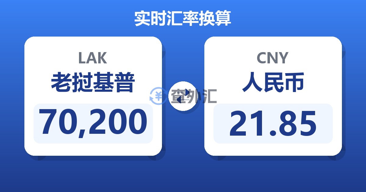 70,200老挝基普兑人民币