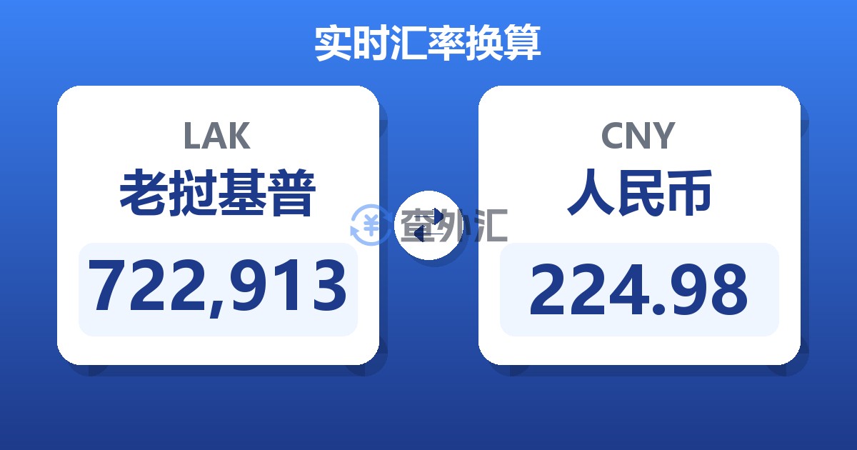 722,913老挝基普兑人民币