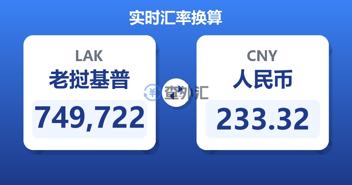 749,722老挝基普兑人民币
