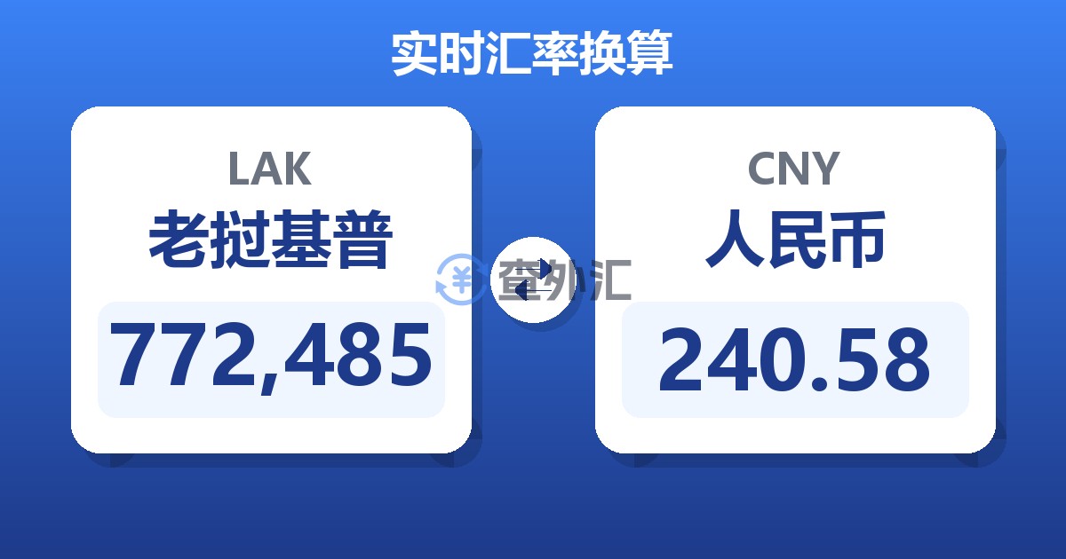 772,485老挝基普兑人民币