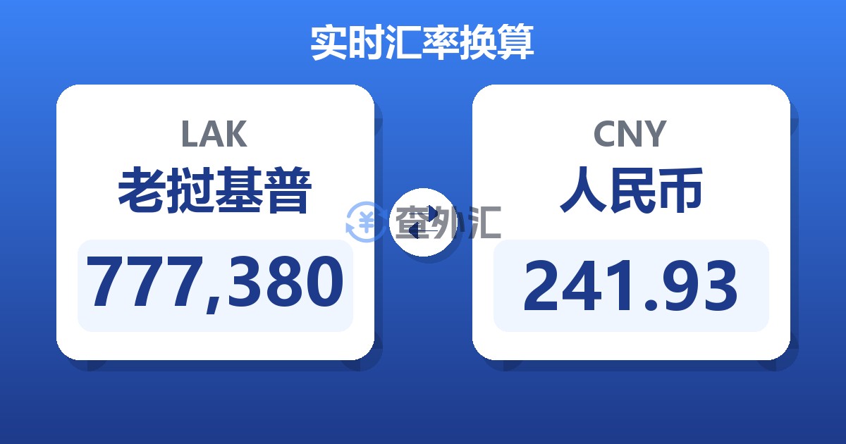 777,380老挝基普兑人民币