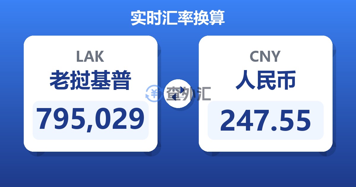 795,029老挝基普兑人民币