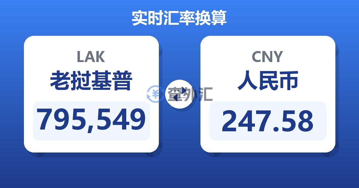 795,549老挝基普兑人民币