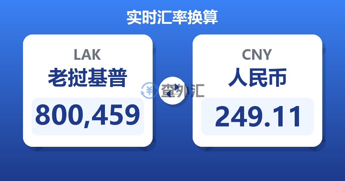 800,459老挝基普兑人民币