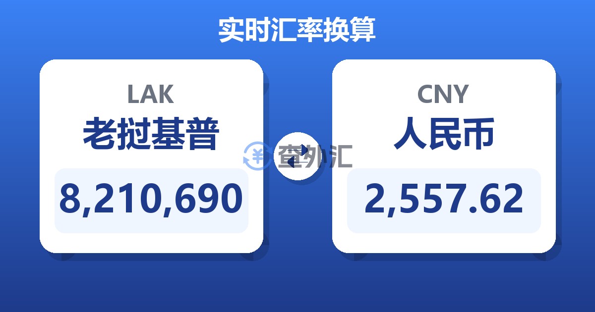 8,210,690老挝基普兑人民币