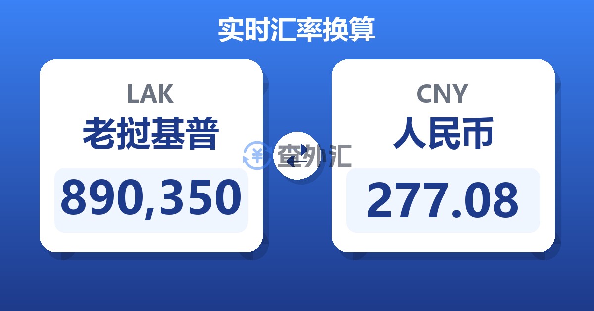 890,350老挝基普兑人民币