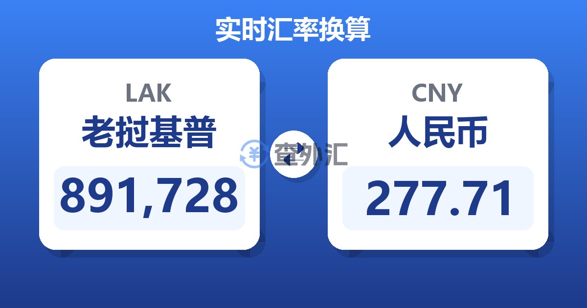 891,728老挝基普兑人民币