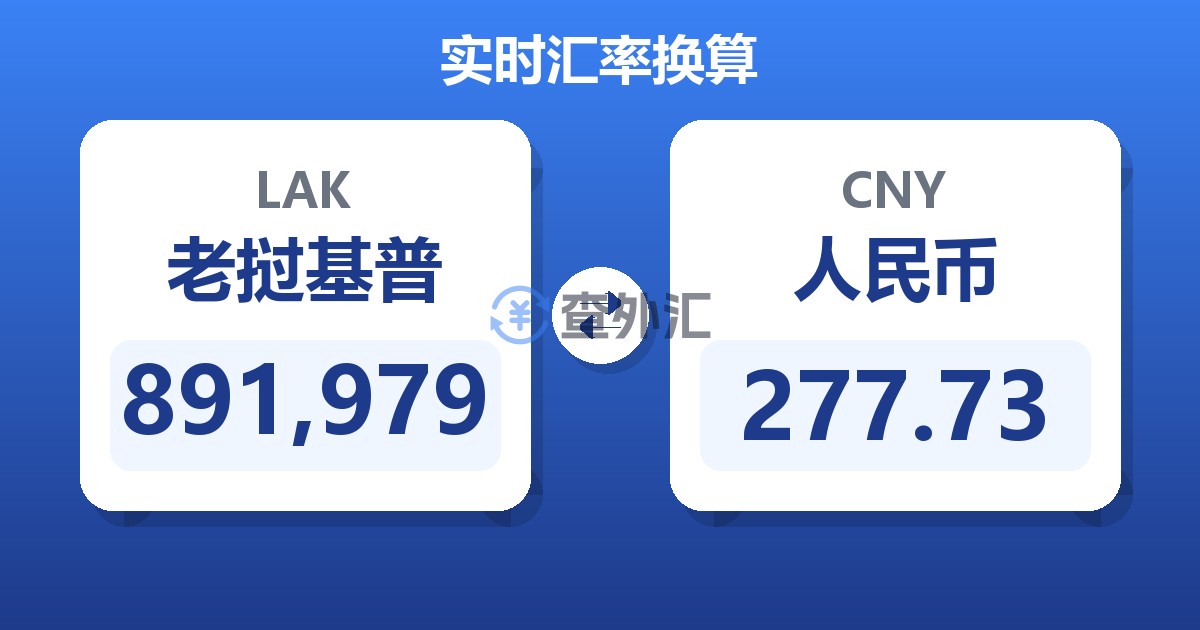 891,979老挝基普兑人民币