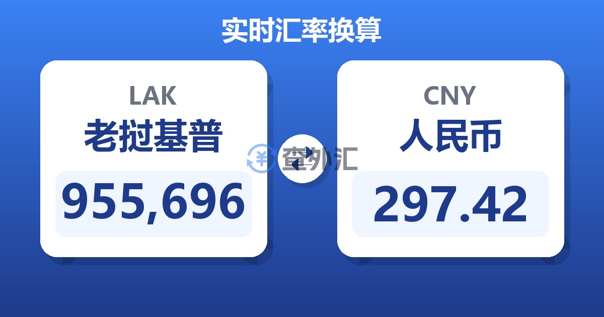 955,696老挝基普兑人民币