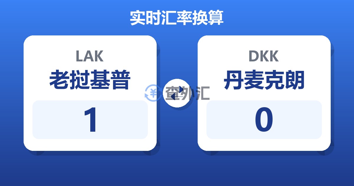 1老挝基普兑丹麦克朗