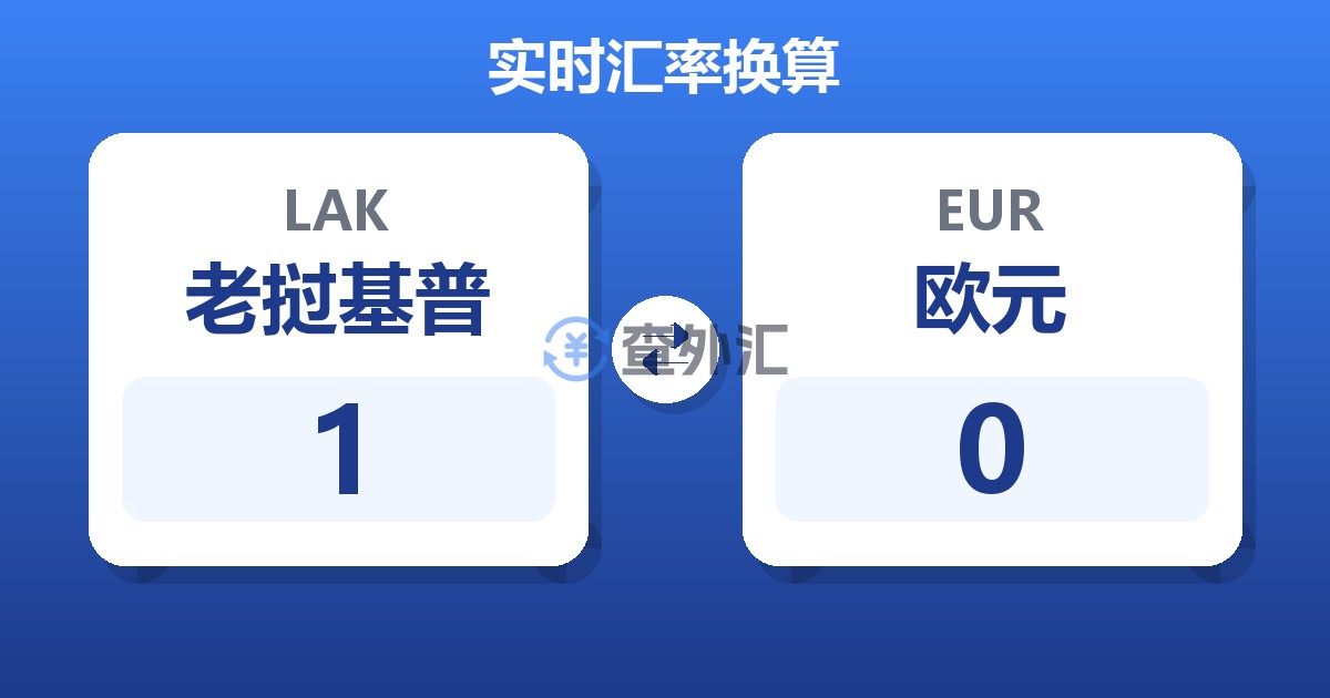 1老挝基普兑欧元