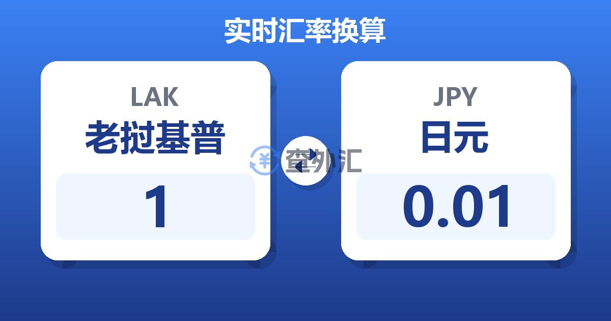 1老挝基普兑日元