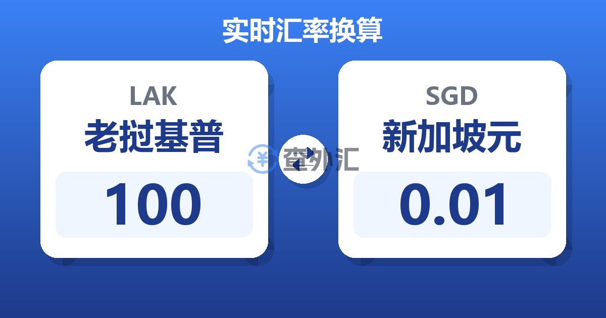 100老挝基普兑新加坡元