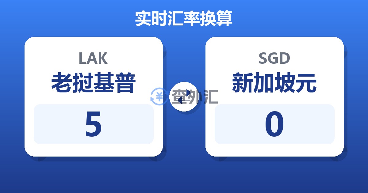 5老挝基普兑新加坡元