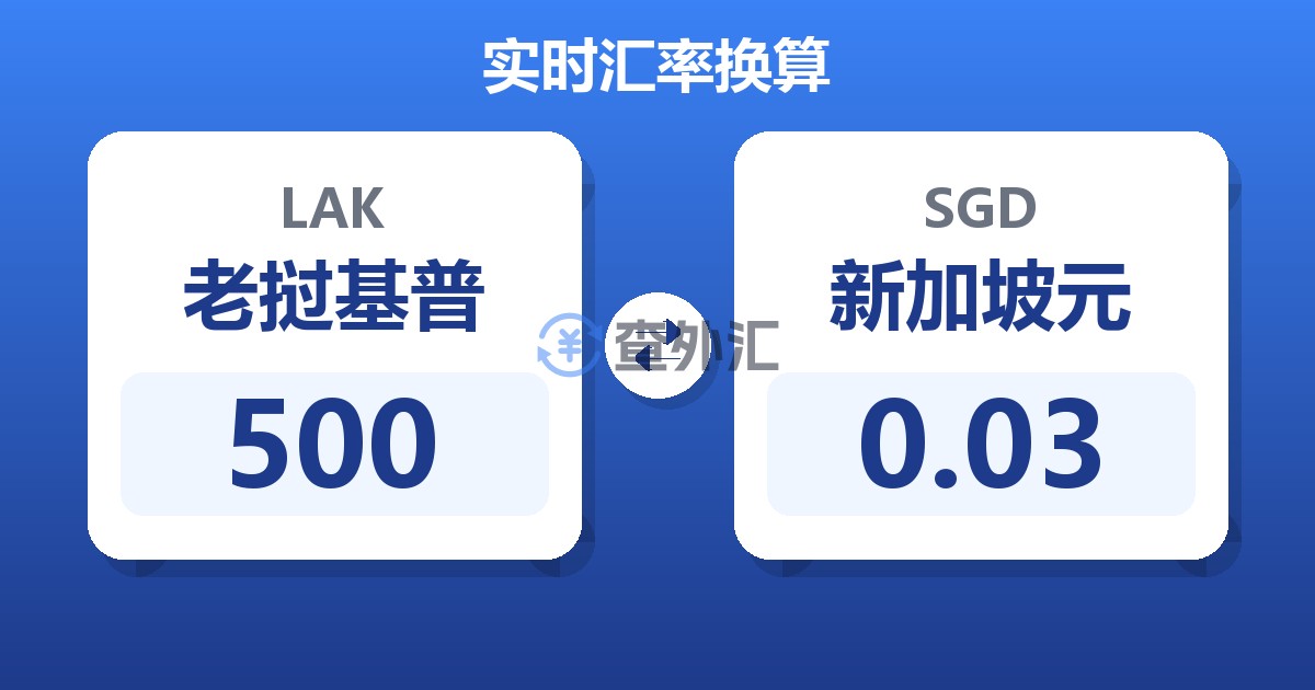 500老挝基普兑新加坡元