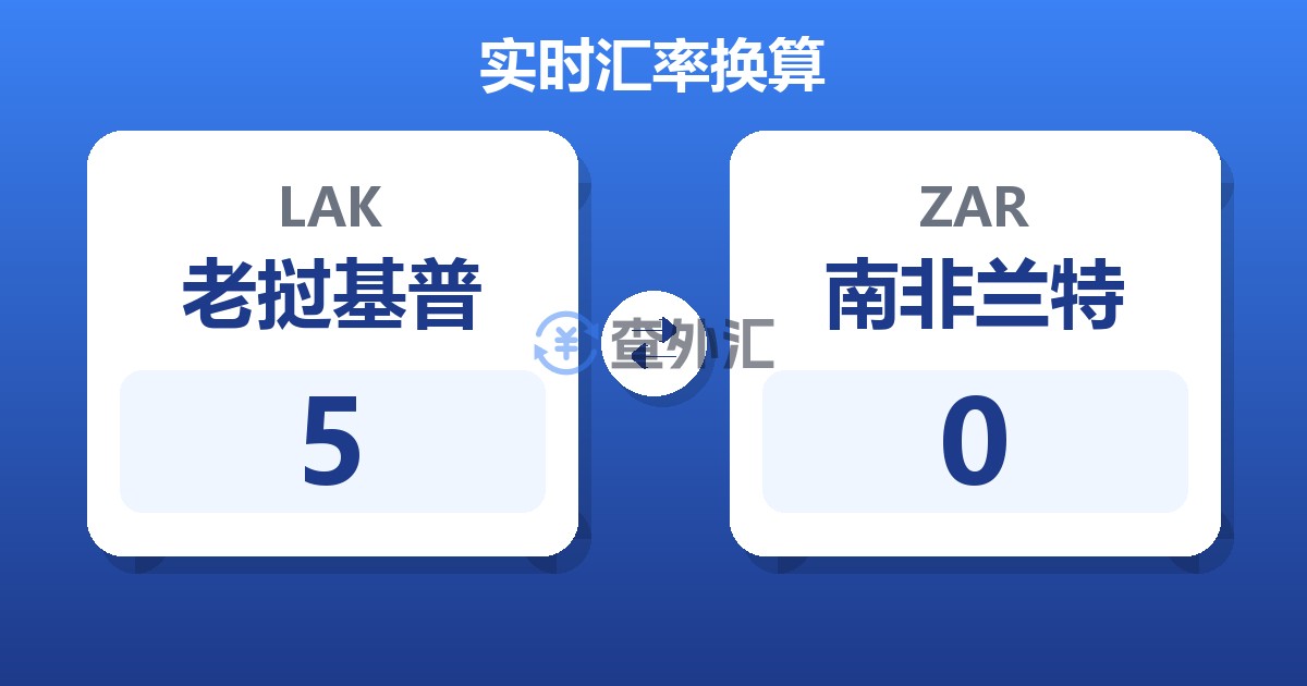 5老挝基普兑南非兰特