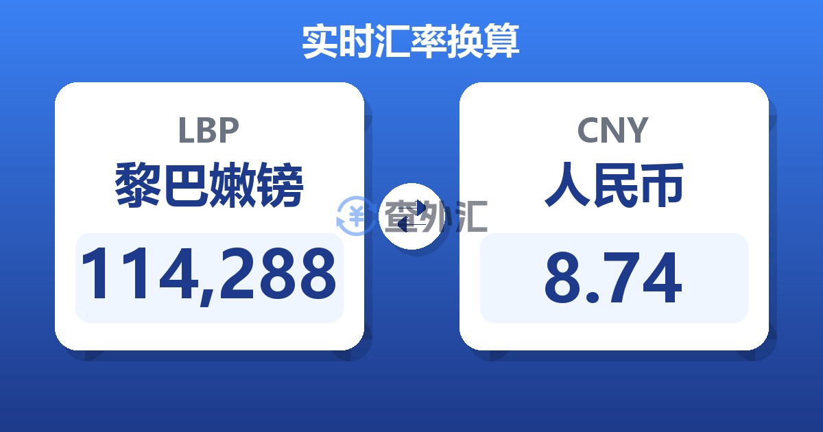 114,288黎巴嫩镑兑人民币
