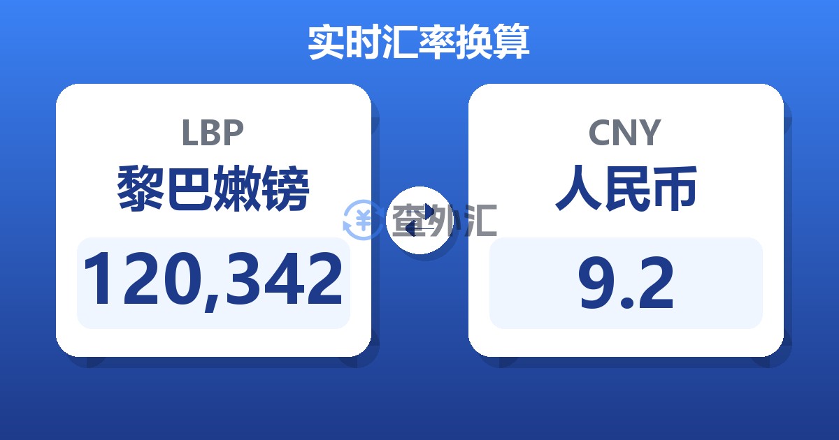 120,342黎巴嫩镑兑人民币