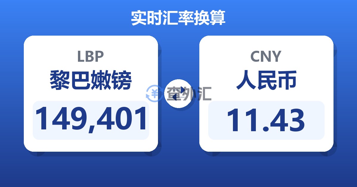149,401黎巴嫩镑兑人民币