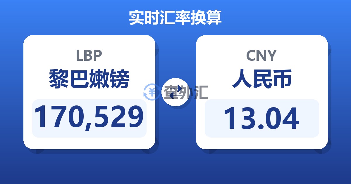 170,529黎巴嫩镑兑人民币