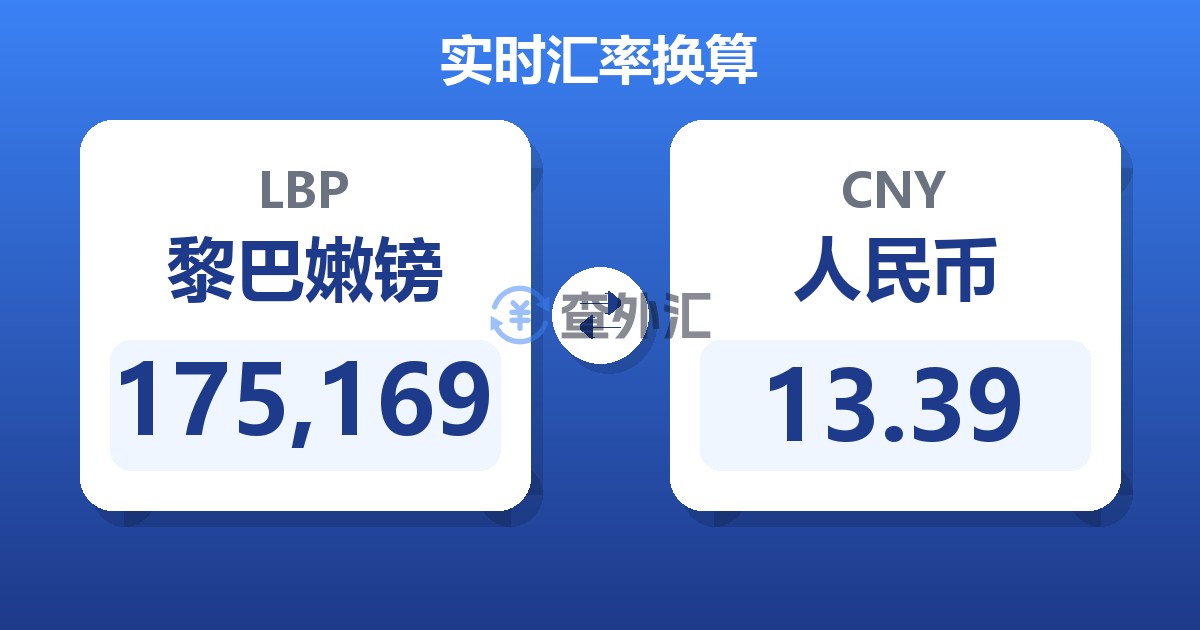 175,169黎巴嫩镑兑人民币