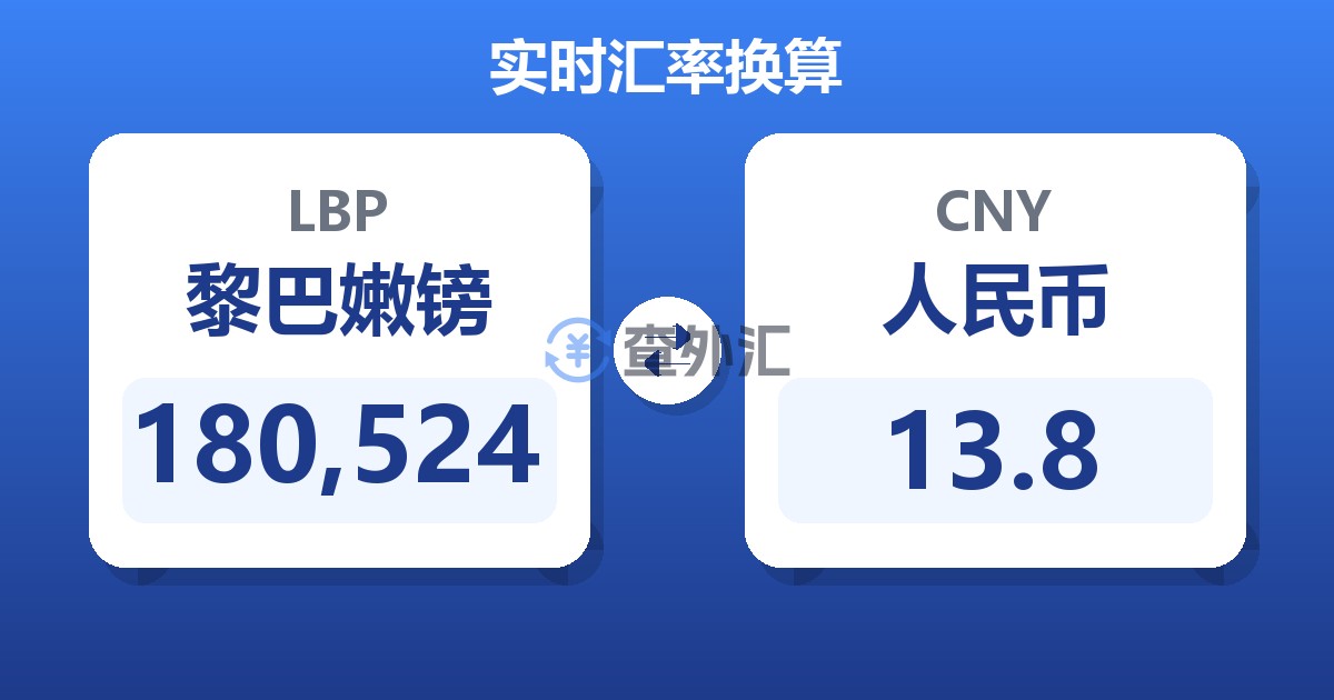 180,524黎巴嫩镑兑人民币