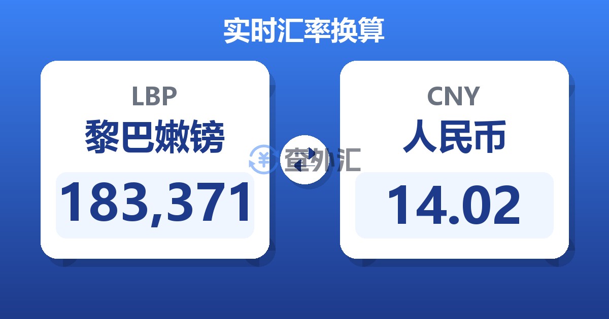 183,371黎巴嫩镑兑人民币