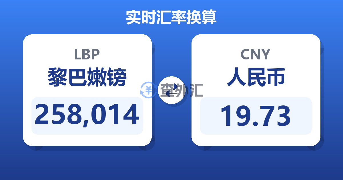 258,014黎巴嫩镑兑人民币