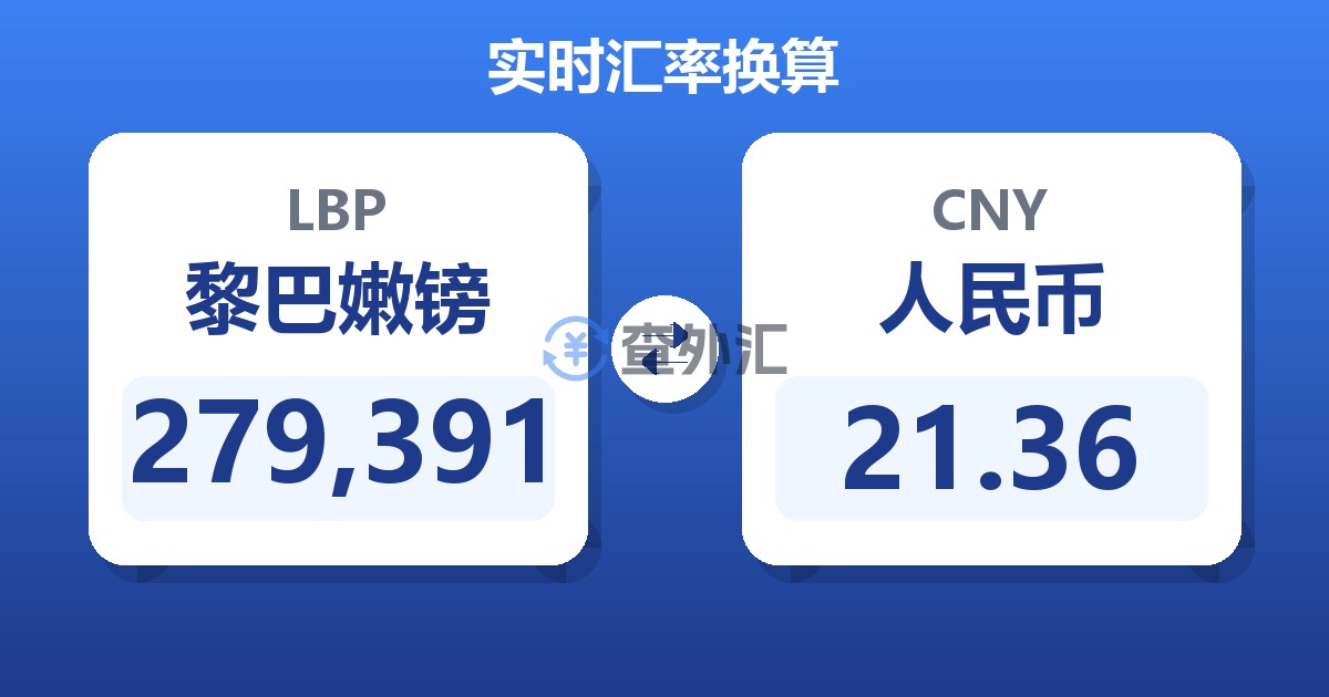 279,391黎巴嫩镑兑人民币