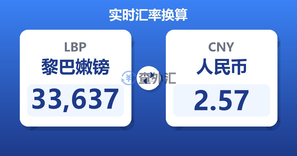 33,637黎巴嫩镑兑人民币