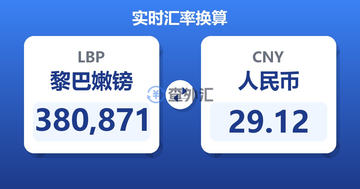 380,871黎巴嫩镑兑人民币
