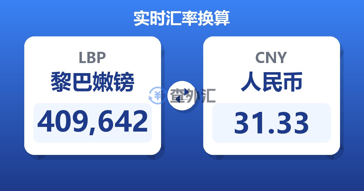 409,642黎巴嫩镑兑人民币