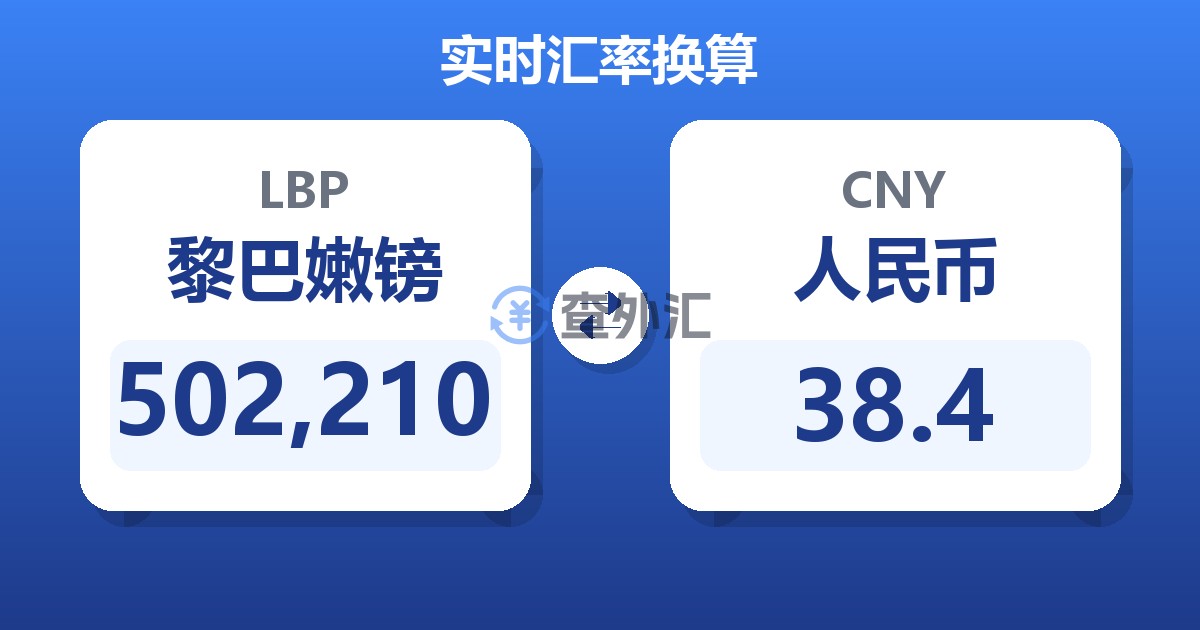 502,210黎巴嫩镑兑人民币