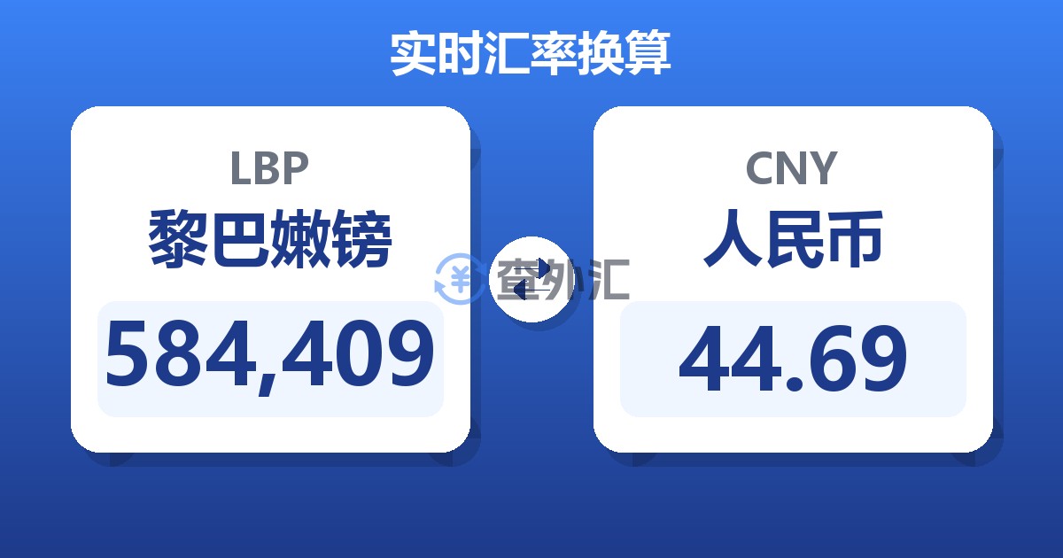 584,409黎巴嫩镑兑人民币
