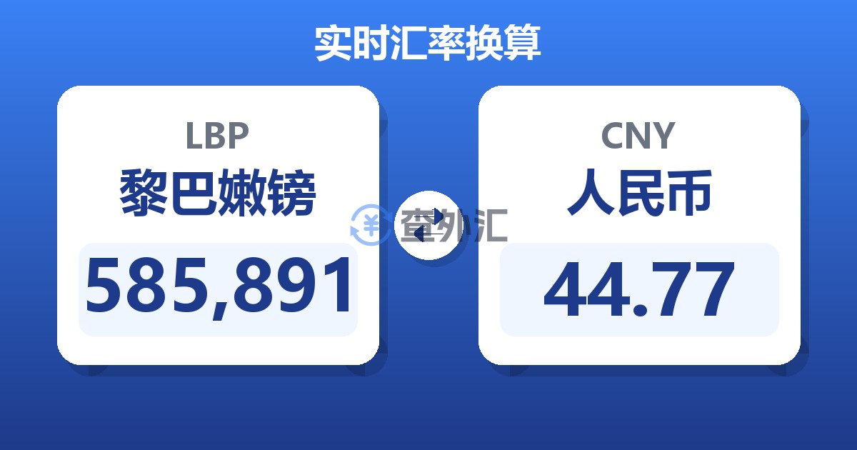 585,891黎巴嫩镑兑人民币