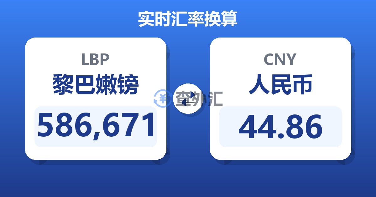 586,671黎巴嫩镑兑人民币