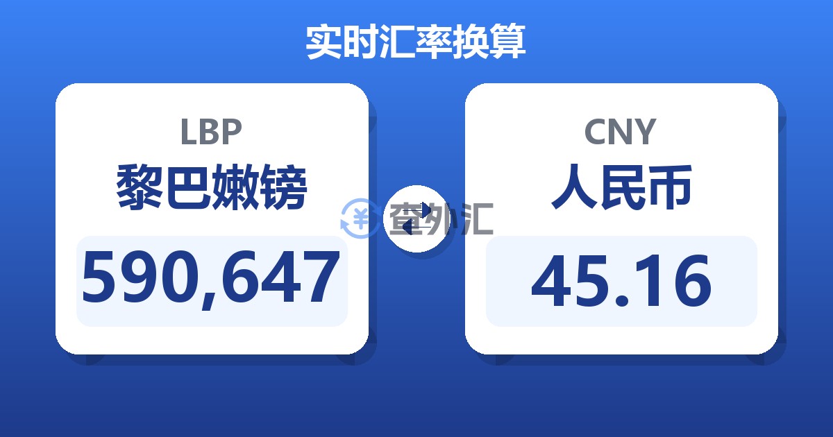 590,647黎巴嫩镑兑人民币