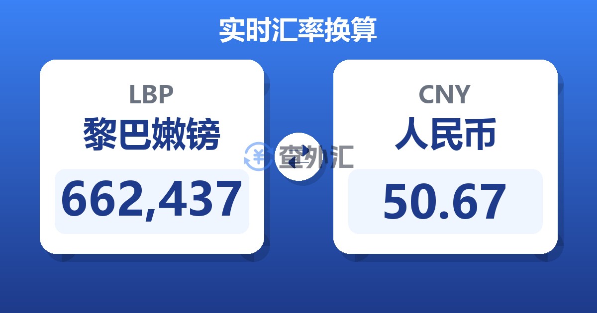 662,437黎巴嫩镑兑人民币