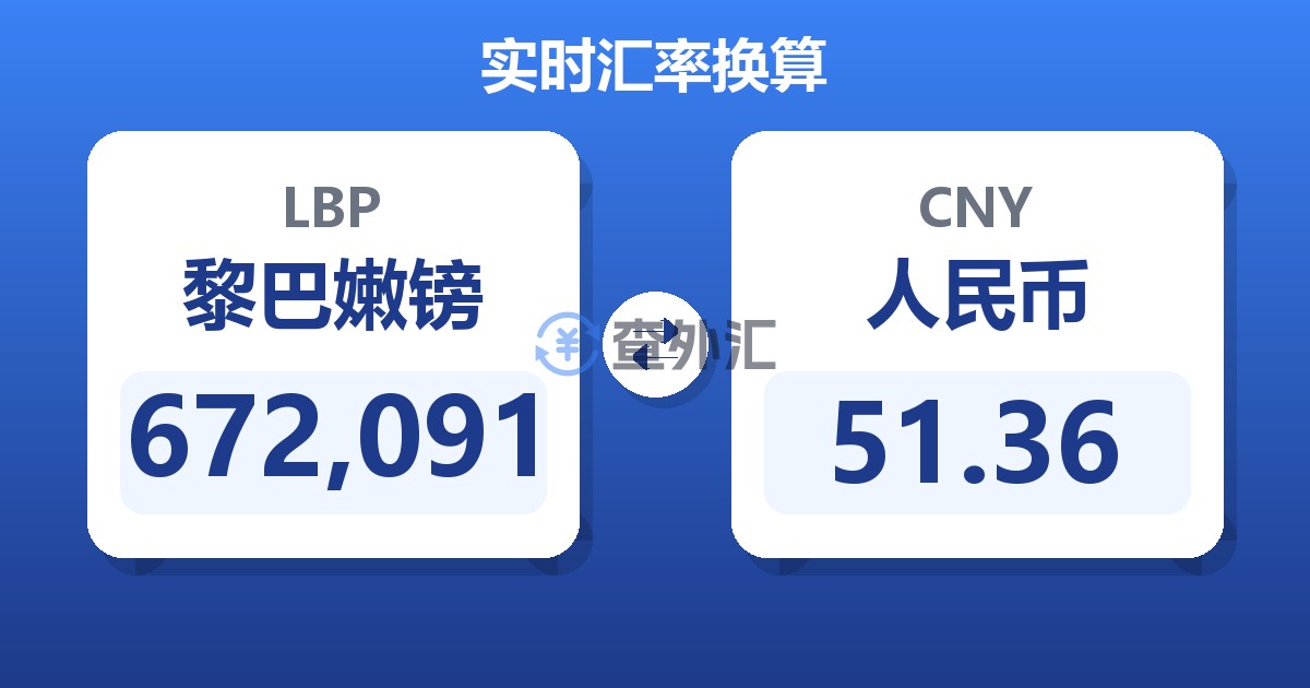 672,091黎巴嫩镑兑人民币
