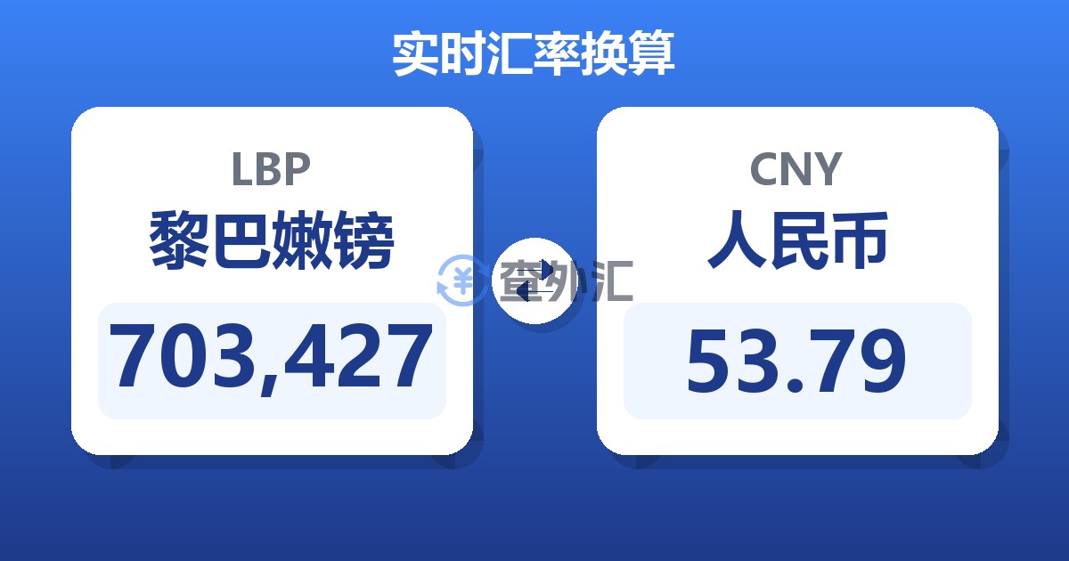 703,427黎巴嫩镑兑人民币