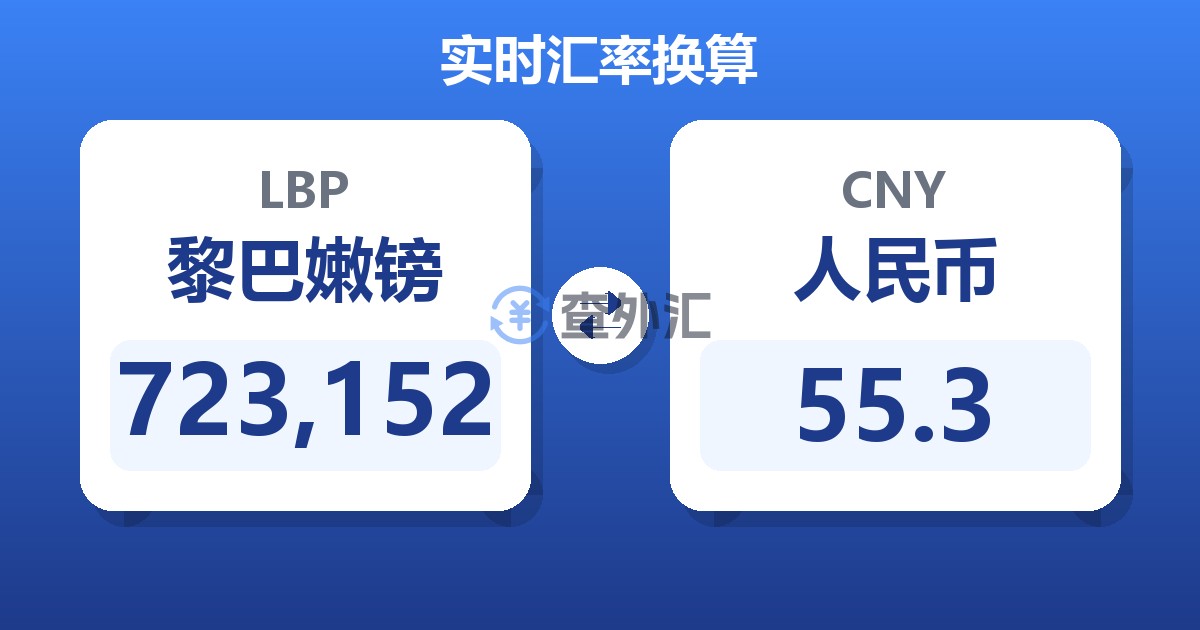 723,152黎巴嫩镑兑人民币