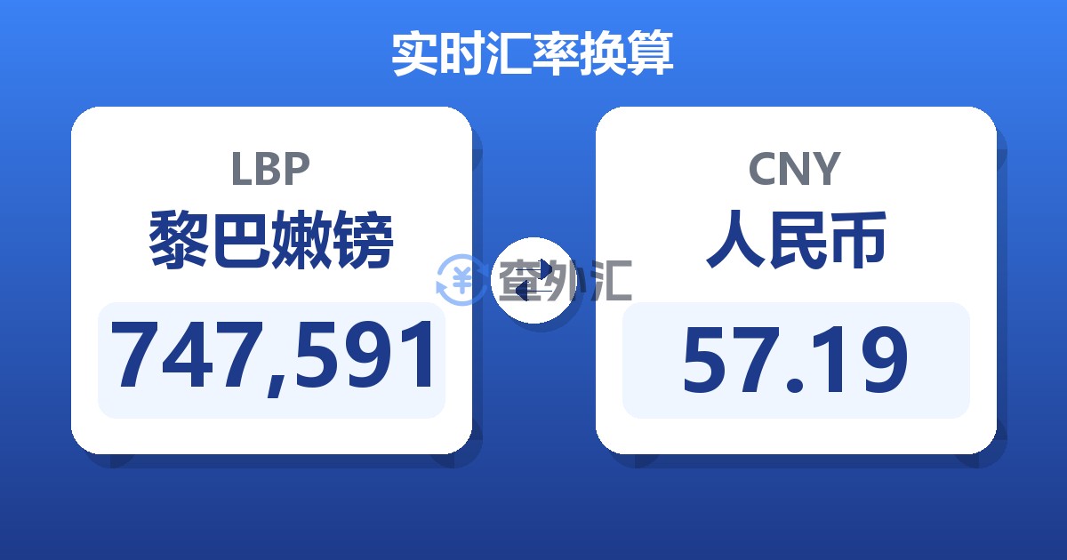 747,591黎巴嫩镑兑人民币