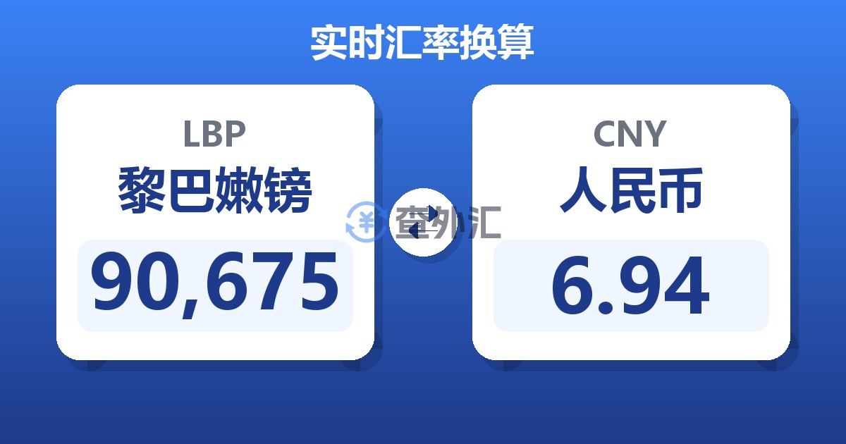 90,675黎巴嫩镑兑人民币