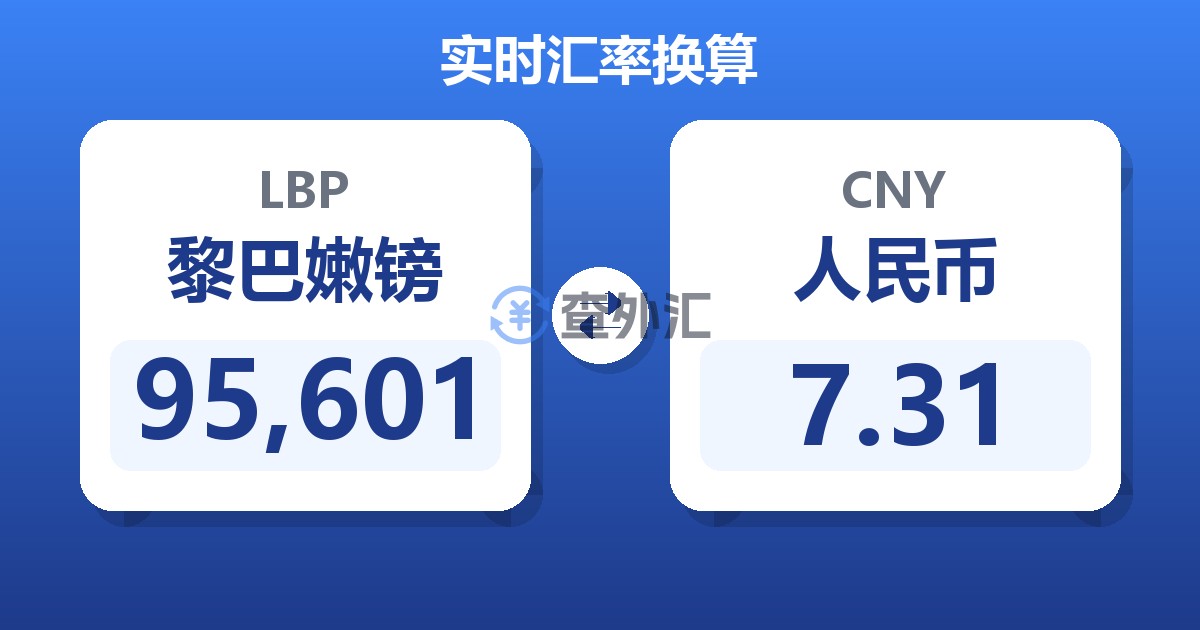 95,601黎巴嫩镑兑人民币