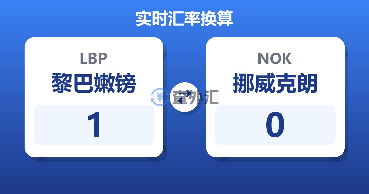 1黎巴嫩镑兑挪威克朗